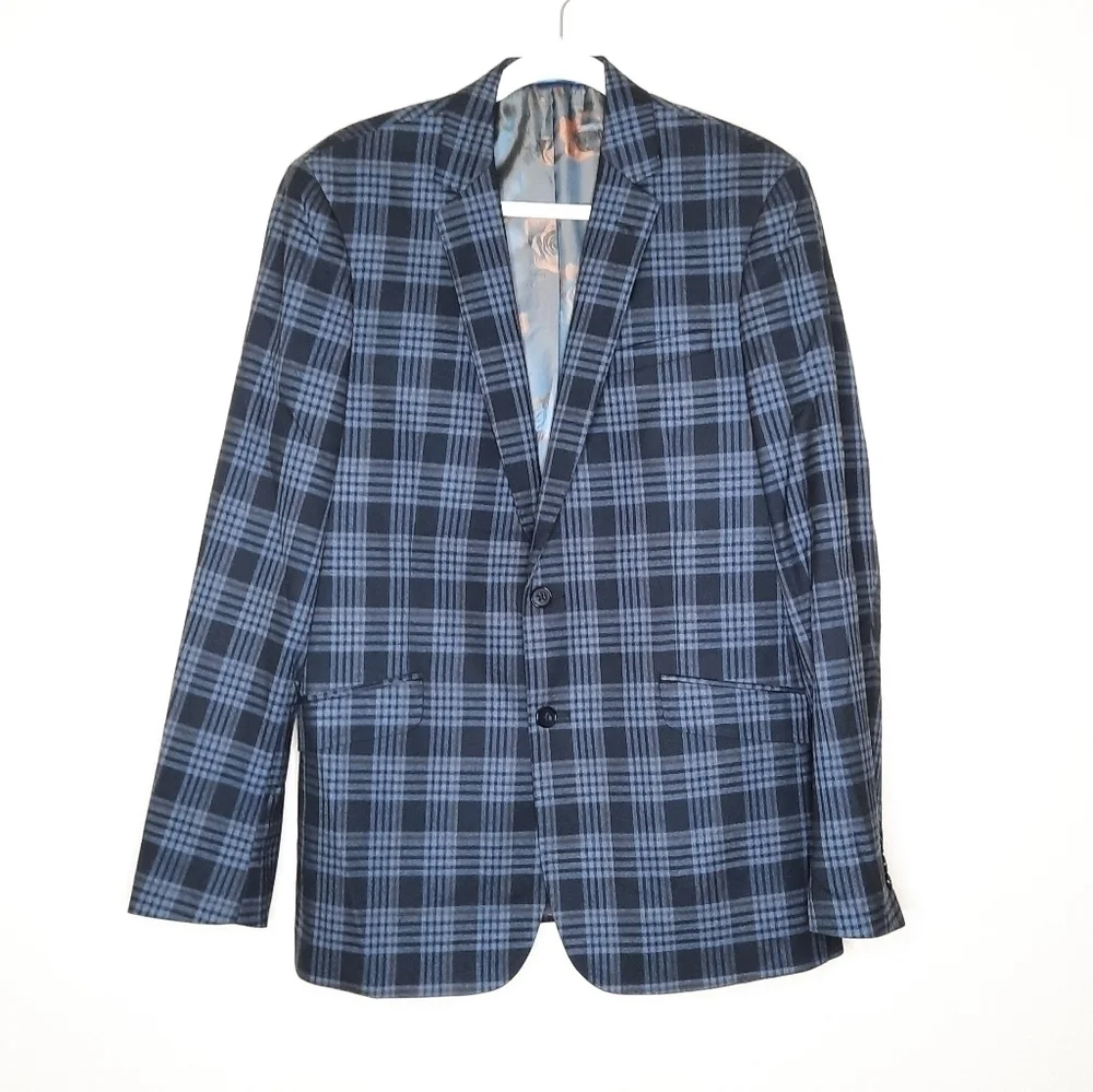 Sondergaard Copenhagen Blue Plaid Blazer 42L
